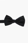 Corneliani Solid Color Satin Bow Tie In Black