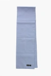 Corneliani Solid Color Silk Foulard With Micro Patterns In Blue