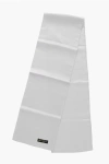 Corneliani Solid Color Silk Foulard With Micro Patterns In White