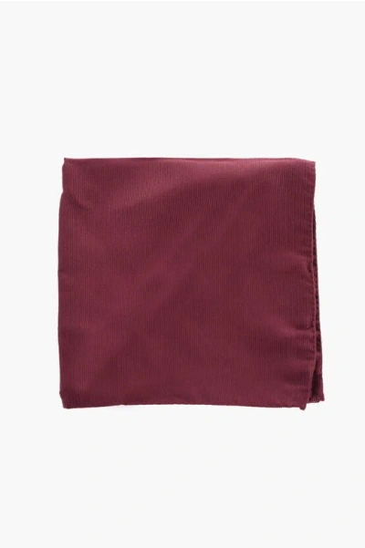 Corneliani Solid Color Silk Pocket Square