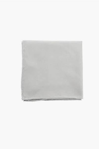 Corneliani Solid Color Silk Pocket Square