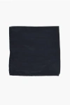 Corneliani Solid Color Silk Pocket Square In Black