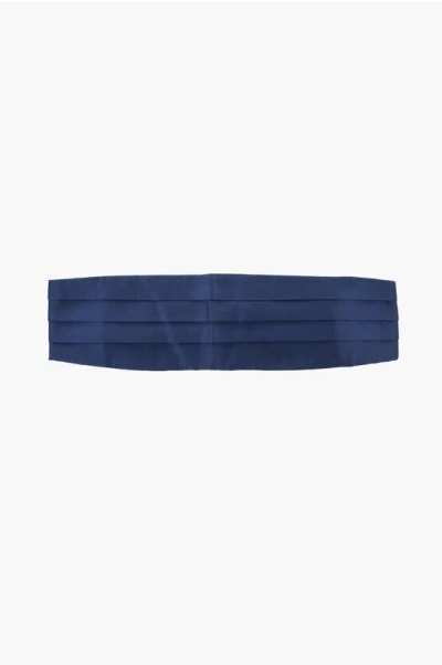 Corneliani Solid Color Silk Sash Belt