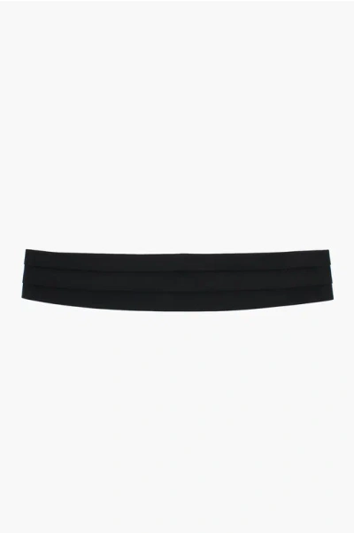 CORNELIANI SOLID COLOR SILK SASH BELT