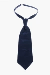 Corneliani Solid Color Satin Ascot Tie In Blue