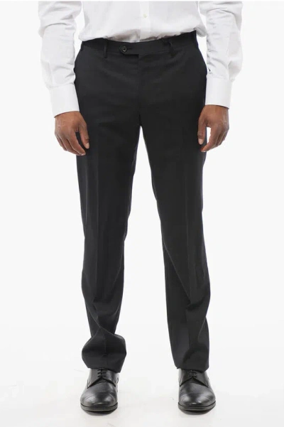 Corneliani Solid Color Virgin Wool Pants