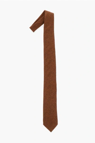 Corneliani Solid Color Wool And Silk Tie