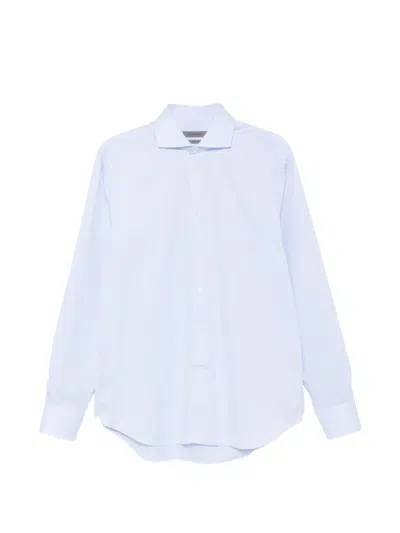 Corneliani Spread-collar Button-up Shirt In Blue