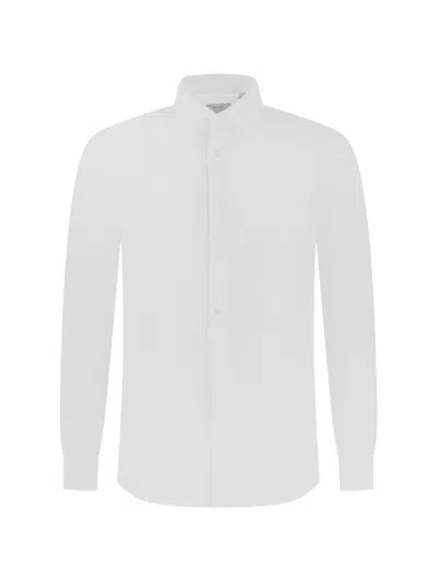 Corneliani Spread-collar Long-sleeve Shirt In White