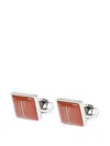 Corneliani Square-shape Cufflinks In Brown