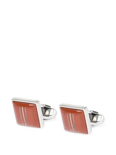 Corneliani Square-shape Cufflinks In Brown