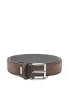 Corneliani Stitched Buckle Belt In Brown