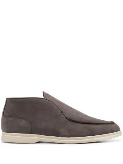 Corneliani Nubuck Slip-on Boots In Brown