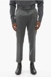 Corneliani Straight-fit Virgin Wool Pants In Gray