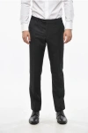 Corneliani Straight Leg Virgin Wool Academy Pants In Black