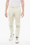 Corneliani Stretch Cotton Academy Chino Pants With Hidden Closure