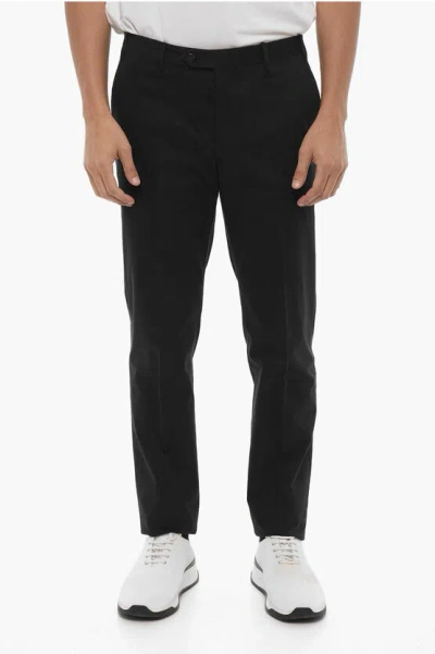 Corneliani Stretch Cotton Academy Chinos Pants In Black