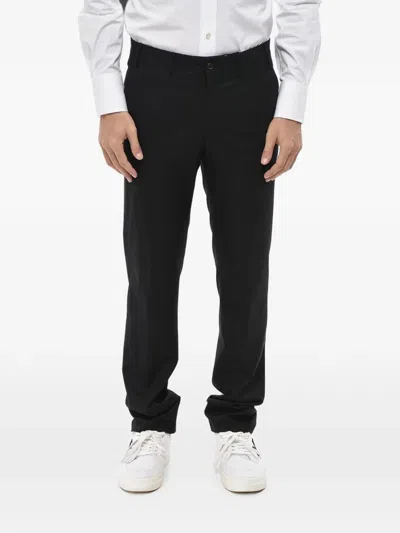 Corneliani Stretch Virgin-wool Trousers In Black