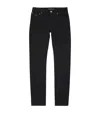 Corneliani Stretch-blend Straight Jeans In Black