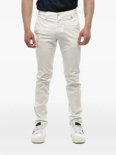 Corneliani Stretch-cotton Chino Trousers In White