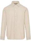 Corneliani Striped Button-up Shirt In Neutrals