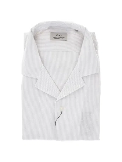 Corneliani Striped Camp-collar Shirt In Multi
