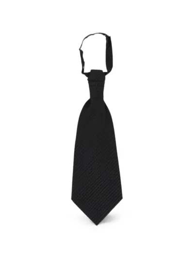 Corneliani Striped Glitter-effect Ascot Tie In Black