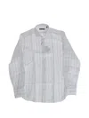 Corneliani Striped Linen Shirt In White
