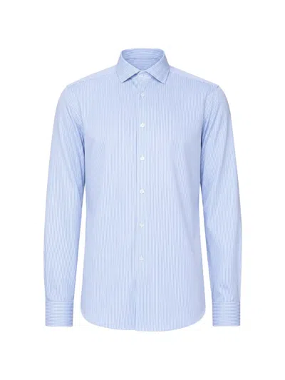Corneliani Striped Long-sleeve Shirt In Animal Print