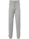 Corneliani Striped Mid-rise Track Trousers In Grey