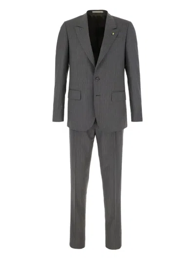 Corneliani Striped-pattern Suit In Gray