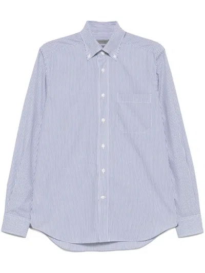 Corneliani Striped Shirt In Blue