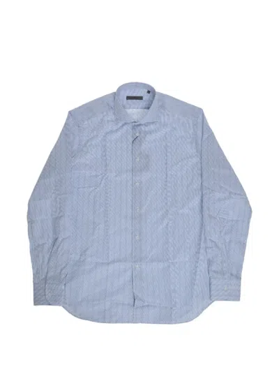 Corneliani Striped Shirt In Blue