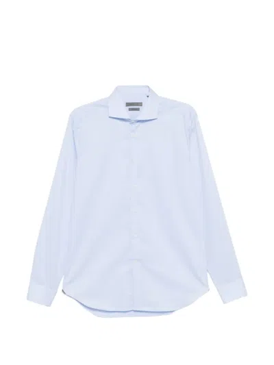 Corneliani Striped Shirt In Blue