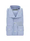 Corneliani Striped Shirt In Blue