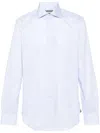 Corneliani Zigzag-pattern Shirt In Blue
