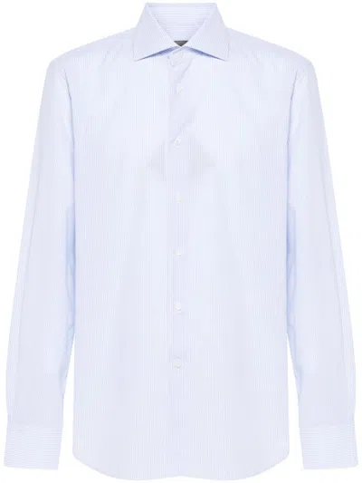 Corneliani Striped Shirt In Blue