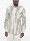 Corneliani Striped Shirt In White