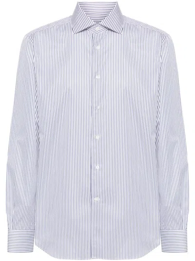 Corneliani Striped Shirt In White