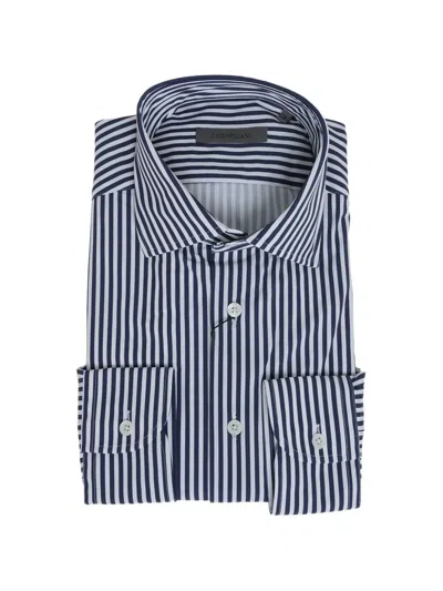 Corneliani Striped Stretch-fabric Shirt In Multi