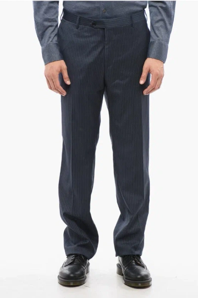 Corneliani Striped Virgin Wool Cerim.academy Pants