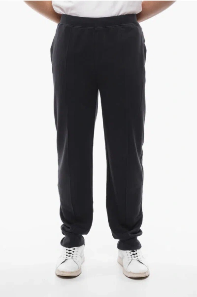 Corneliani Style & Freedom Central Seam Jersey Joggers With Welt Pocket In Black