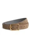 Corneliani Suede Belt In Sand