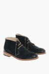 Corneliani Suede Derby Shoes With Contrasting Strings