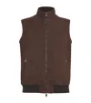 CORNELIANI SUEDE DOWN-FILLED GILET