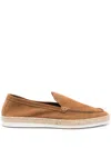 Corneliani Suede Loafers In Brown