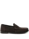 Corneliani Suede Loafers In Brown