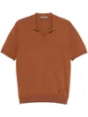 Corneliani Polo Design Brown Sweater With Relaxed Fit In Brown
