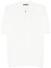 Corneliani Zip-up Cotton Polo Shirt In Grey
