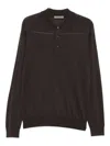 Corneliani Polo-collar Sweater In Black